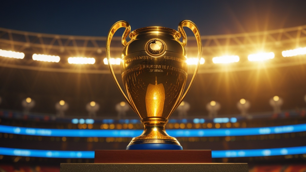 Cúp vàng vô địch World Cup được đặt trang trọng